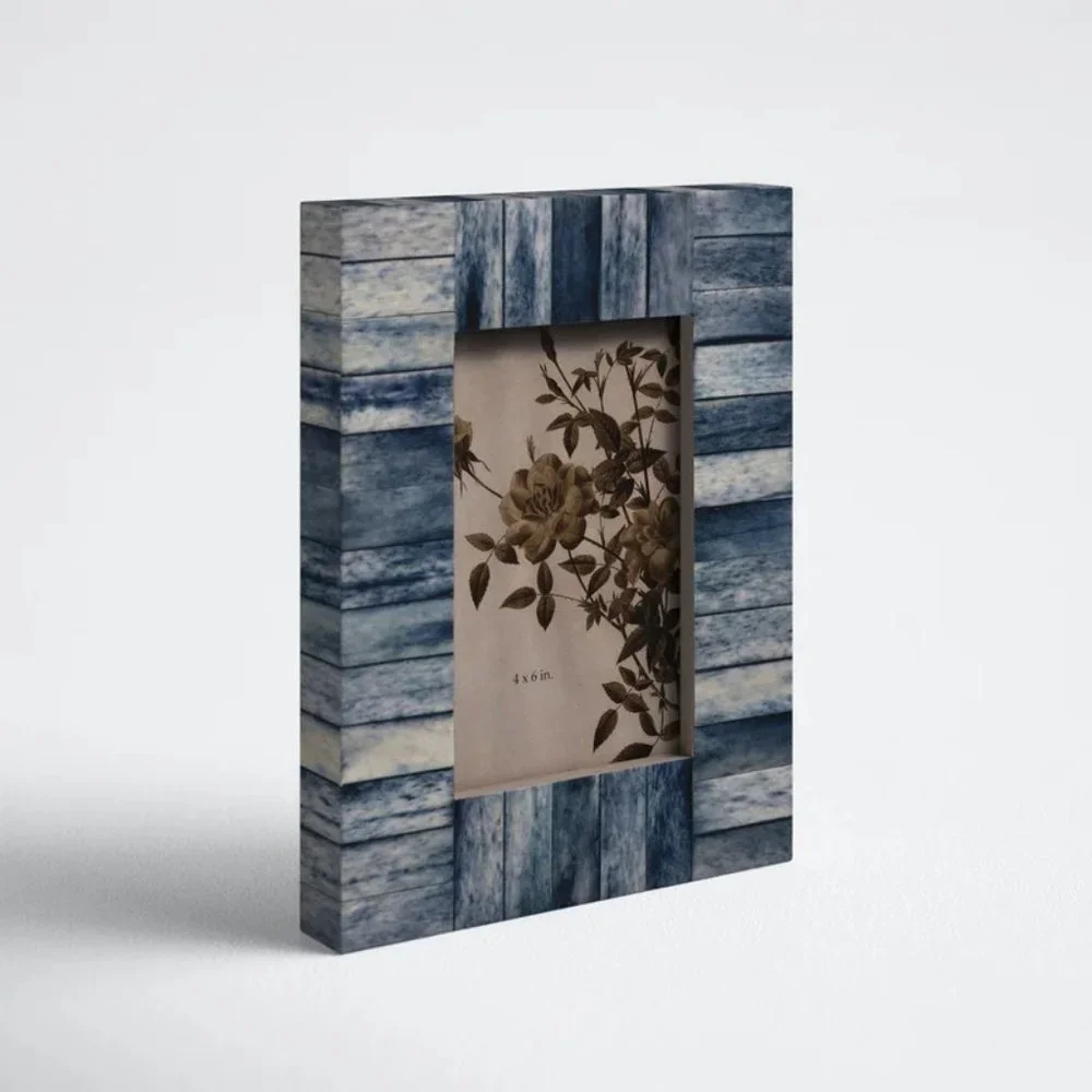 Creative Co-Op Blue Wood & Bone 4