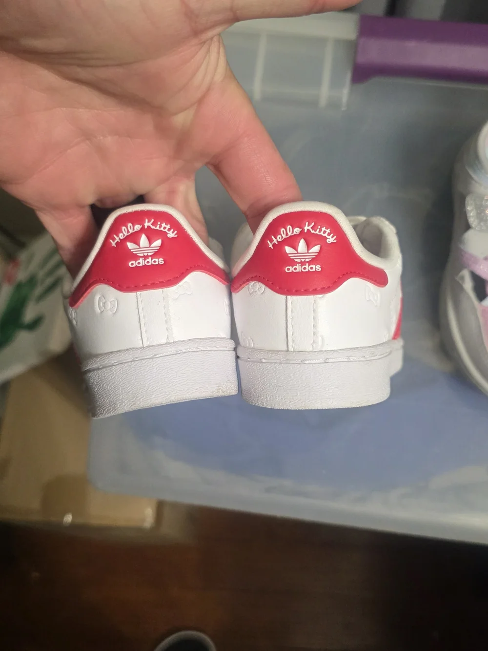 adidas Kids White Hello Kitty Velcro Sneakers