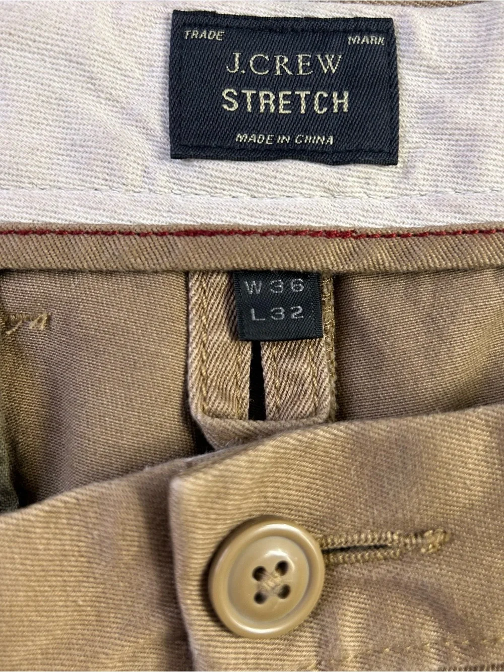 J CREW 484 Stretch  Flat Front Chino Pants 36x32 Lot of 3 Brown Black Khaki