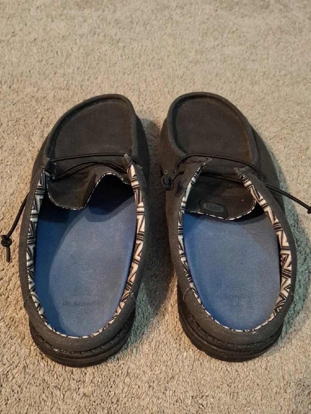 Hey Dude Wally Men's Charcoal Gray Slip-On Loafers
