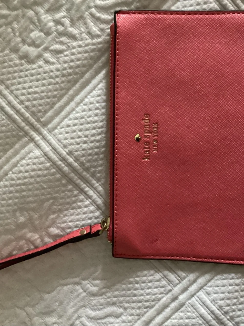 kate spade Coral Pink Wristlet Wallet