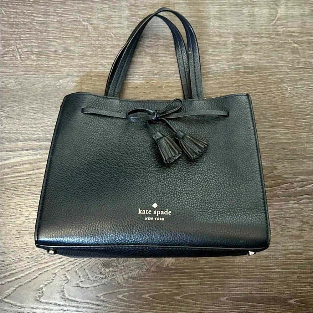 Kate Spade Black Leather Tote and Wallet