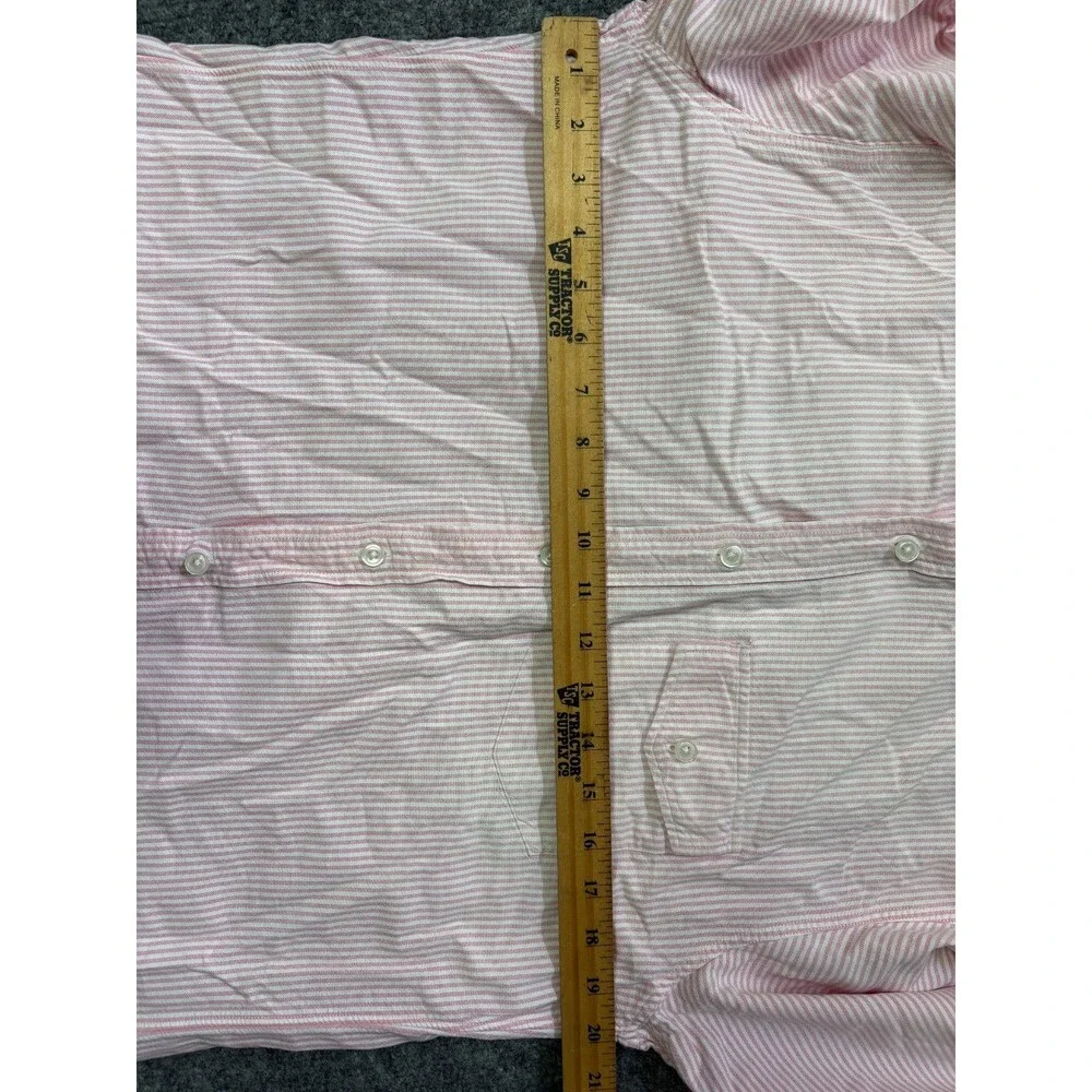 J Crew Button Down Shirt Mens Mediu M Pink White Pin Striped Long Sleeve Cotton