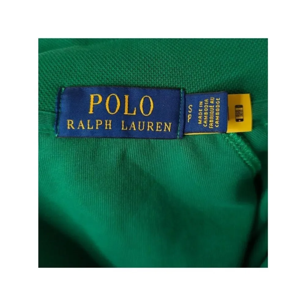 Polo Ralph Lauren Track Jacket Mens Size Small Green Pullover Half Zip