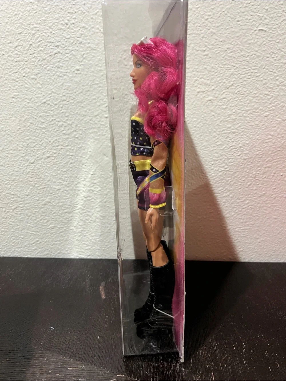 WWE Doll with Pink Hair & Purple Ring Outfit