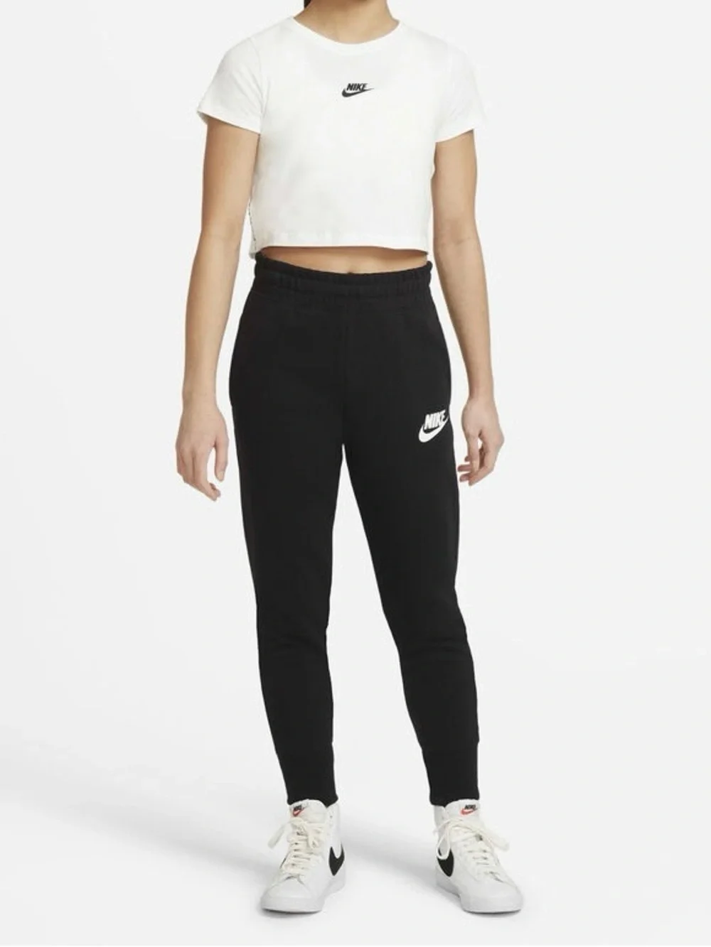 Nike Sportswear Club Kids' (Girls') French Terry Pants DC7211-010 Black Size XL