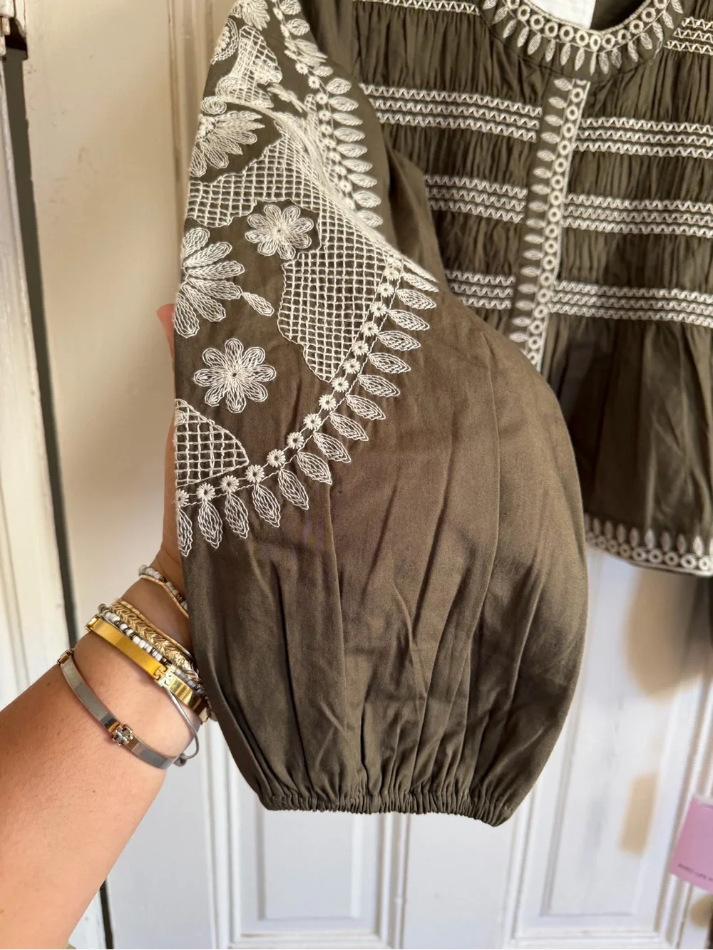 Anthropologie look olive long