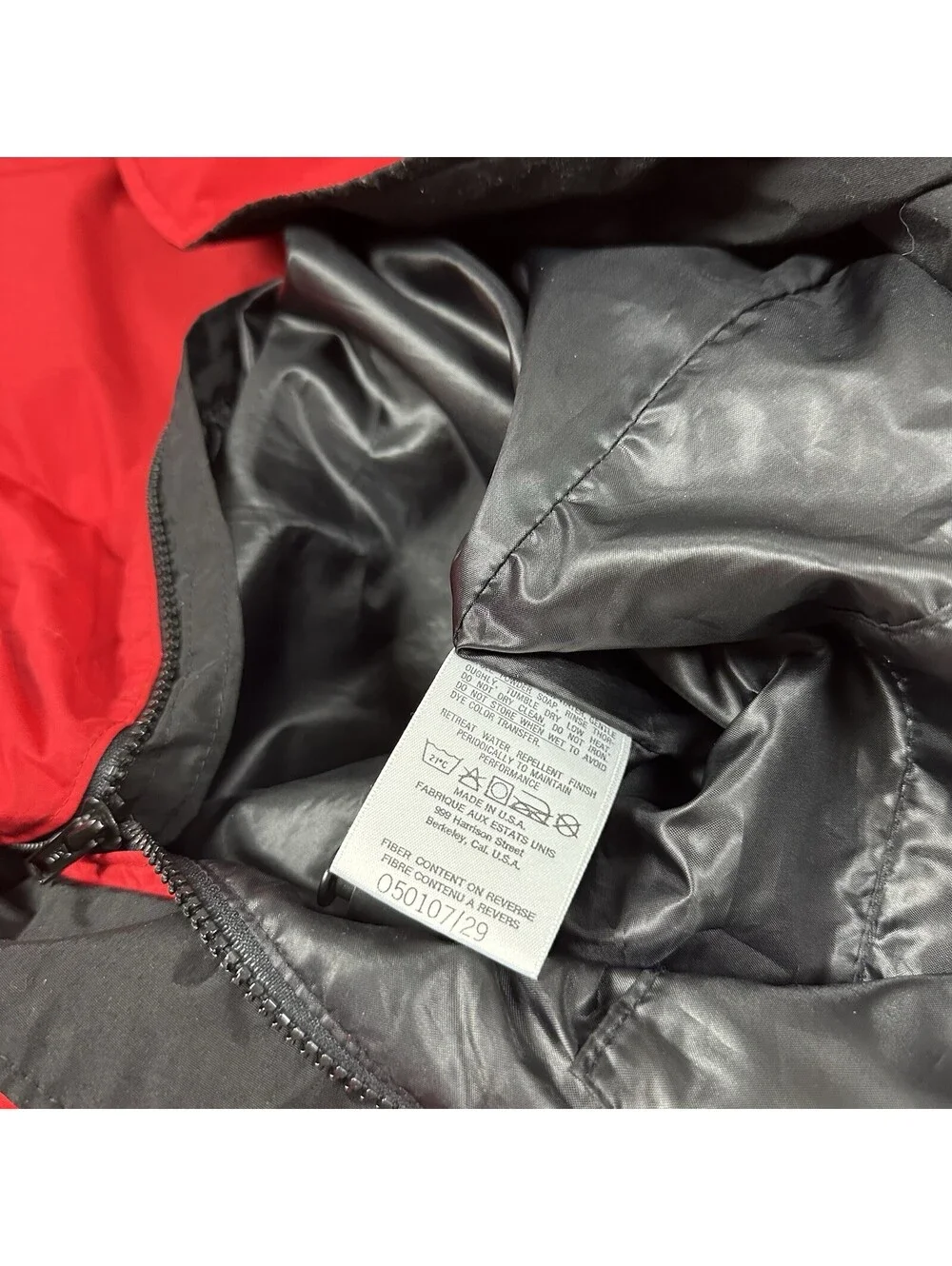VTG 90s The North Face Gore-Tex Mountain Parks Light Ski Jacket Large Red Chore
