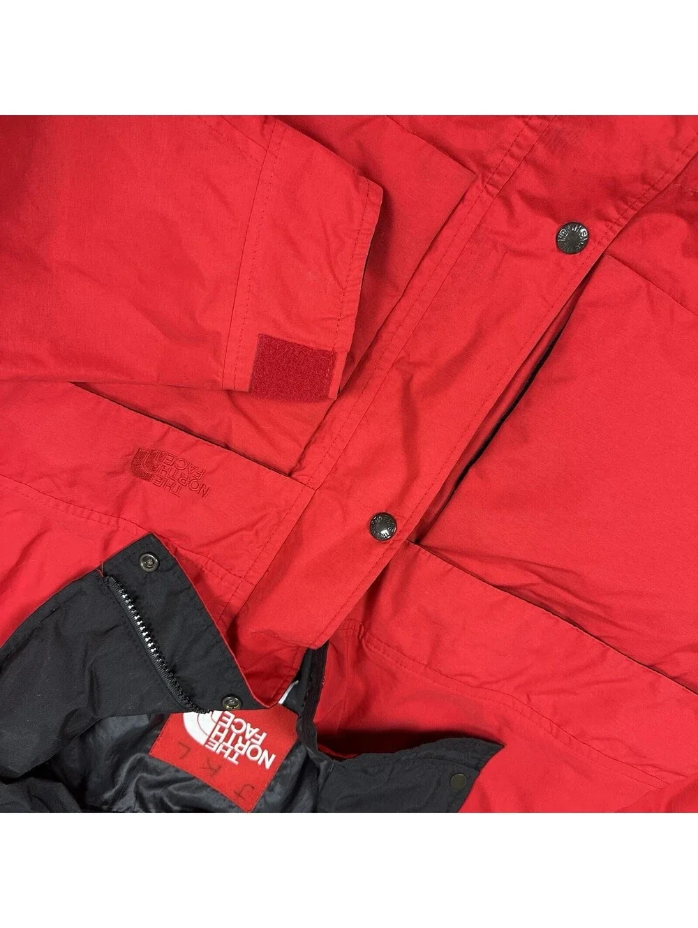 VTG 90s The North Face Gore-Tex Mountain Parks Light Ski Jacket Large Red Chore