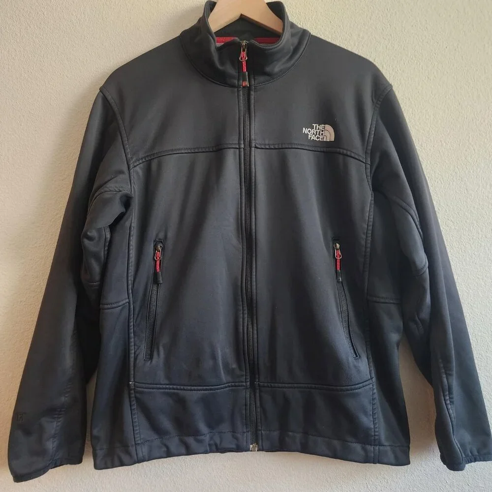 North Face Jacket Mens Medium Black Windstopper Summit Series Softshell Fleece