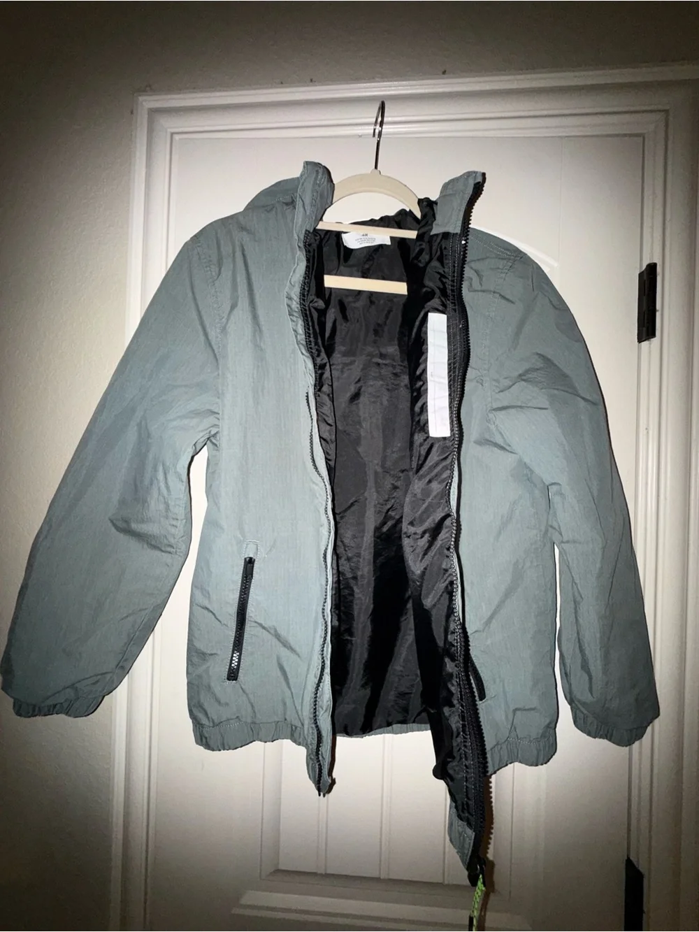 Army Green Windbreaker Jacket with Hood