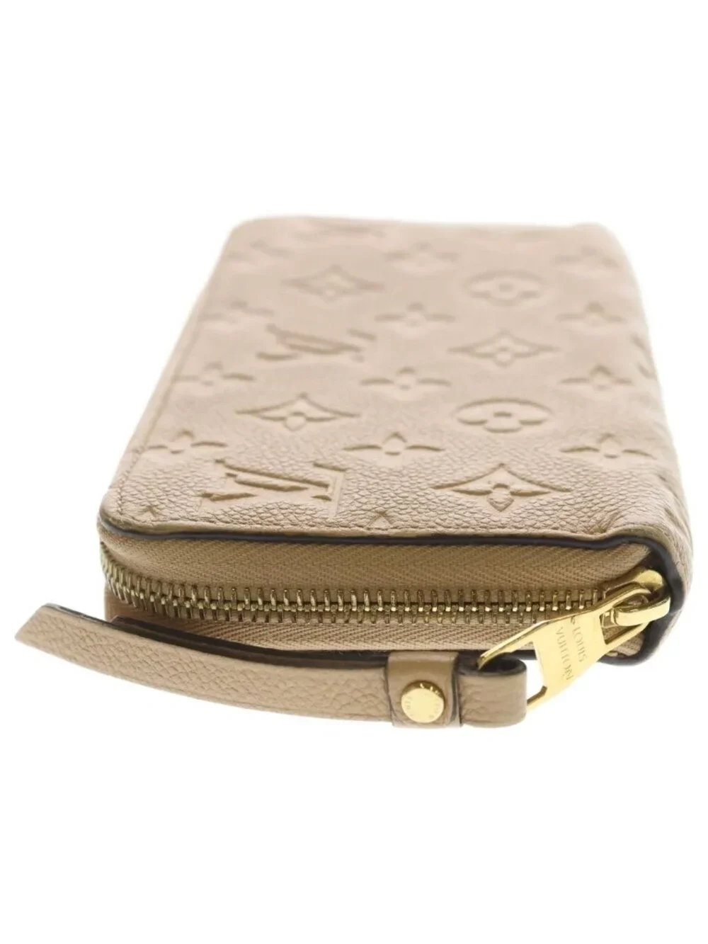 Louis Vuitton Monogram Empreinte Zippy Wallet Tourterelle Leather Beige