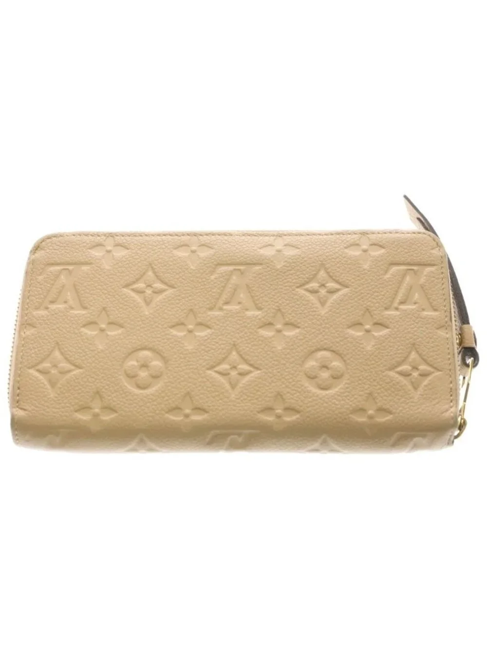 Louis Vuitton Monogram Empreinte Zippy Wallet Tourterelle Leather Beige