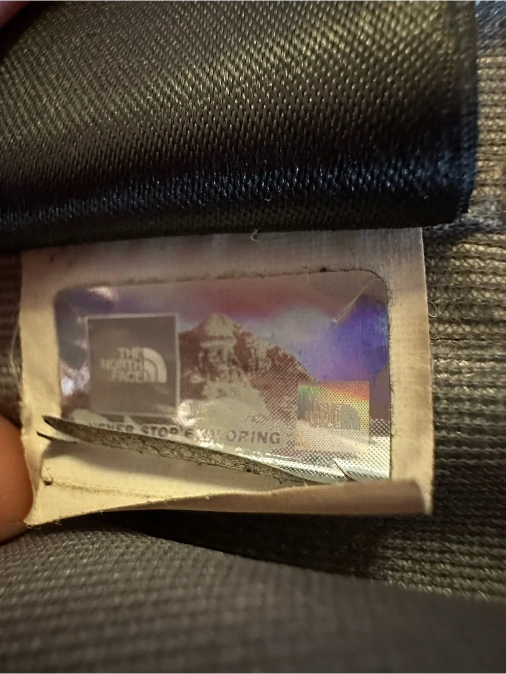 The North Face built gray military
