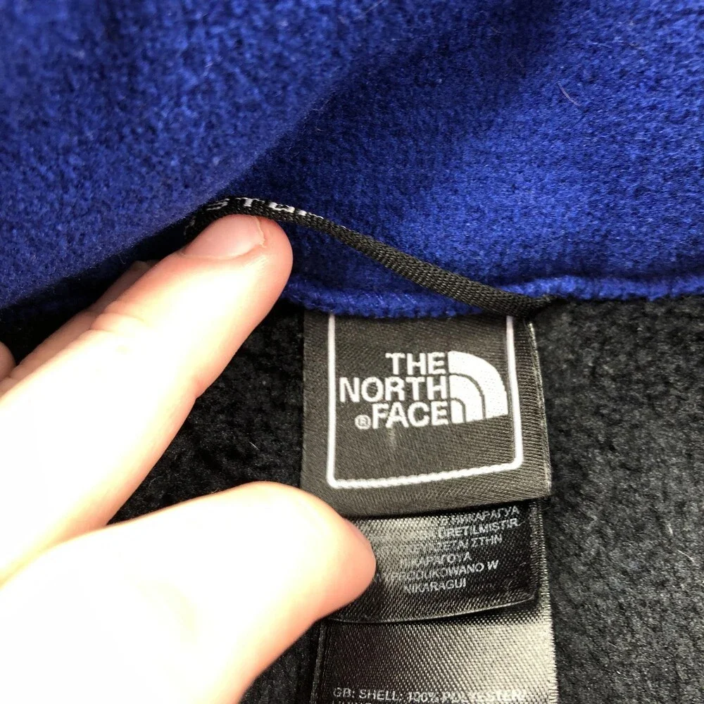 The North Face Jacket Mens Medium Blue Gray Fleece Full Zip Denali Outdoor