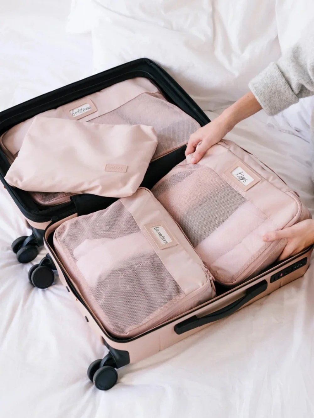 CALPAK 5-Piece Packing Cube Set – Pink Sand | Travel Organizer | NWOT
