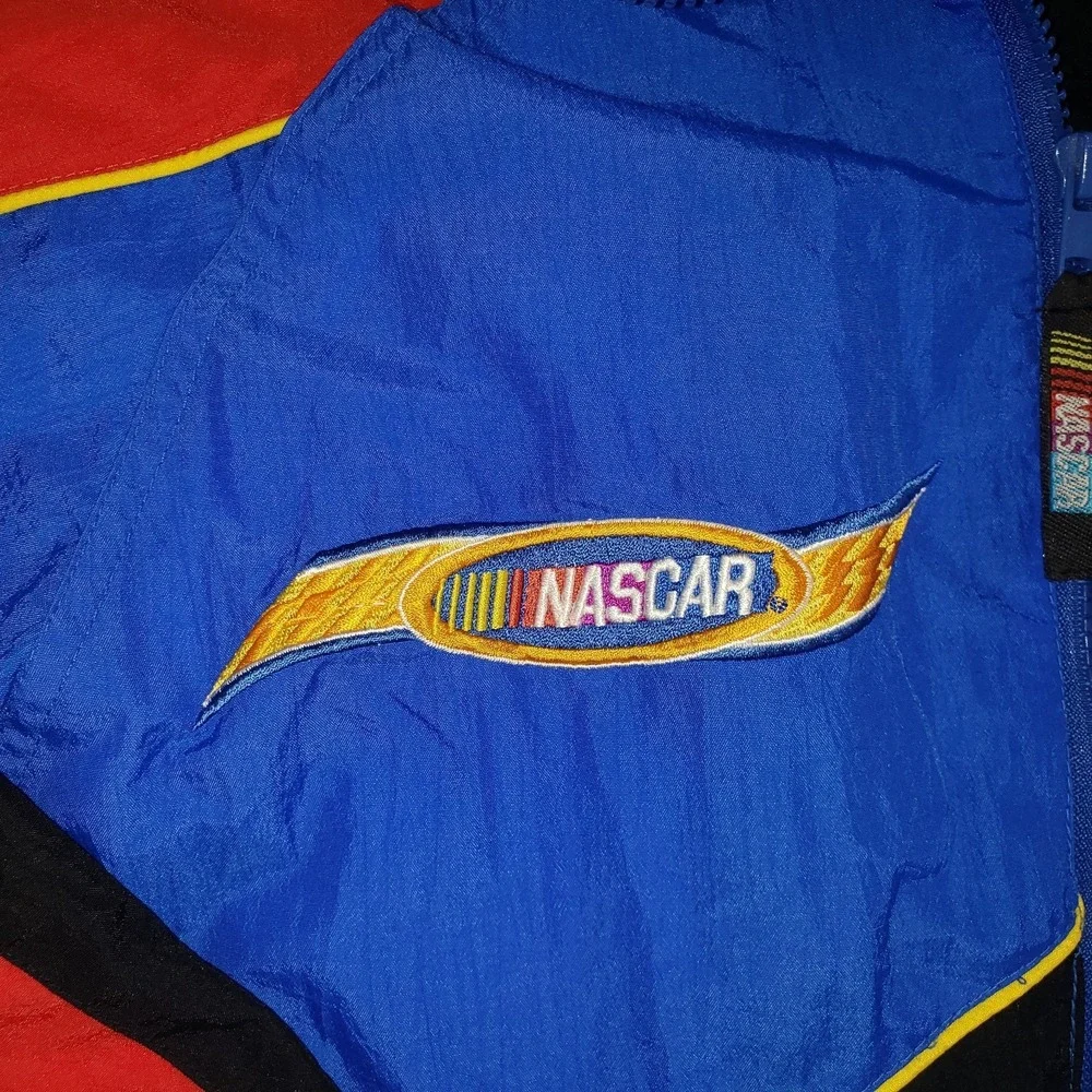 Vintage Nascar Woody Woodpecker Jacket Youth Sz L 16-18 Colorblock Chase Authent