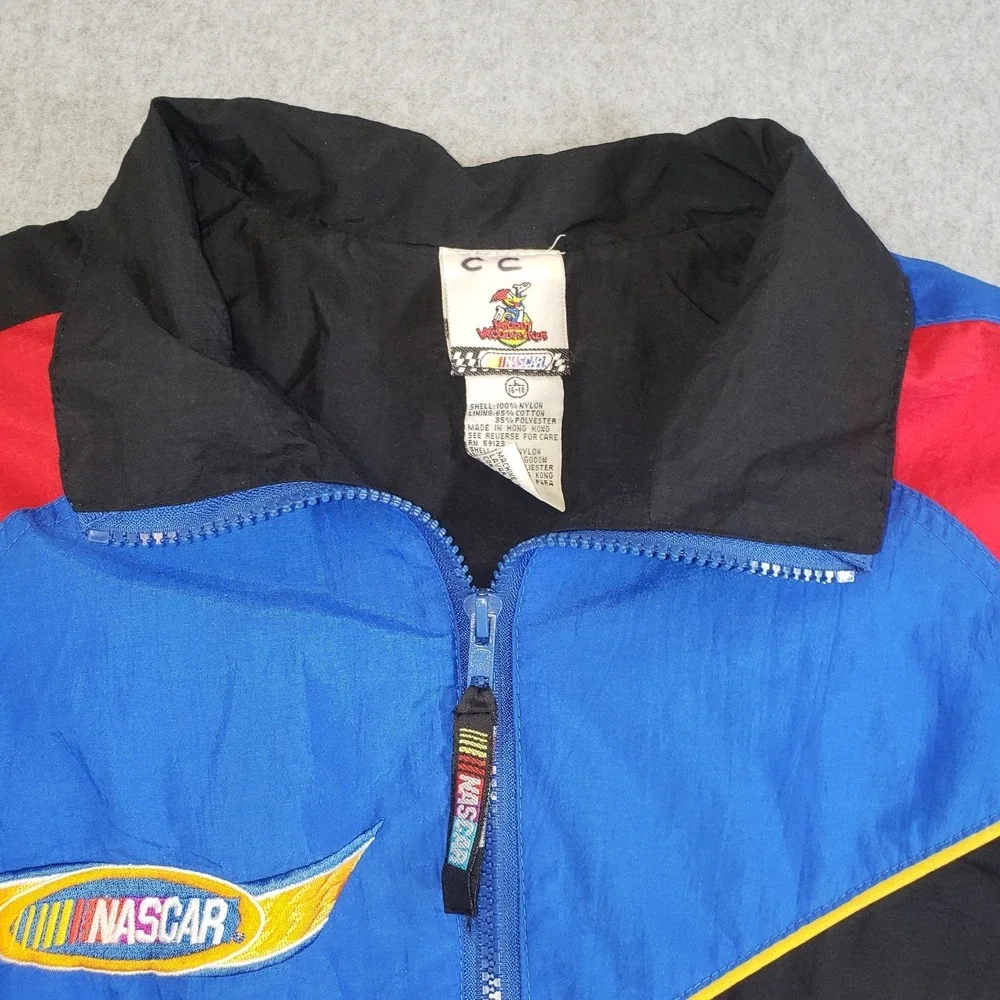 Vintage Nascar Woody Woodpecker Jacket Youth Sz L 16-18 Colorblock Chase Authent