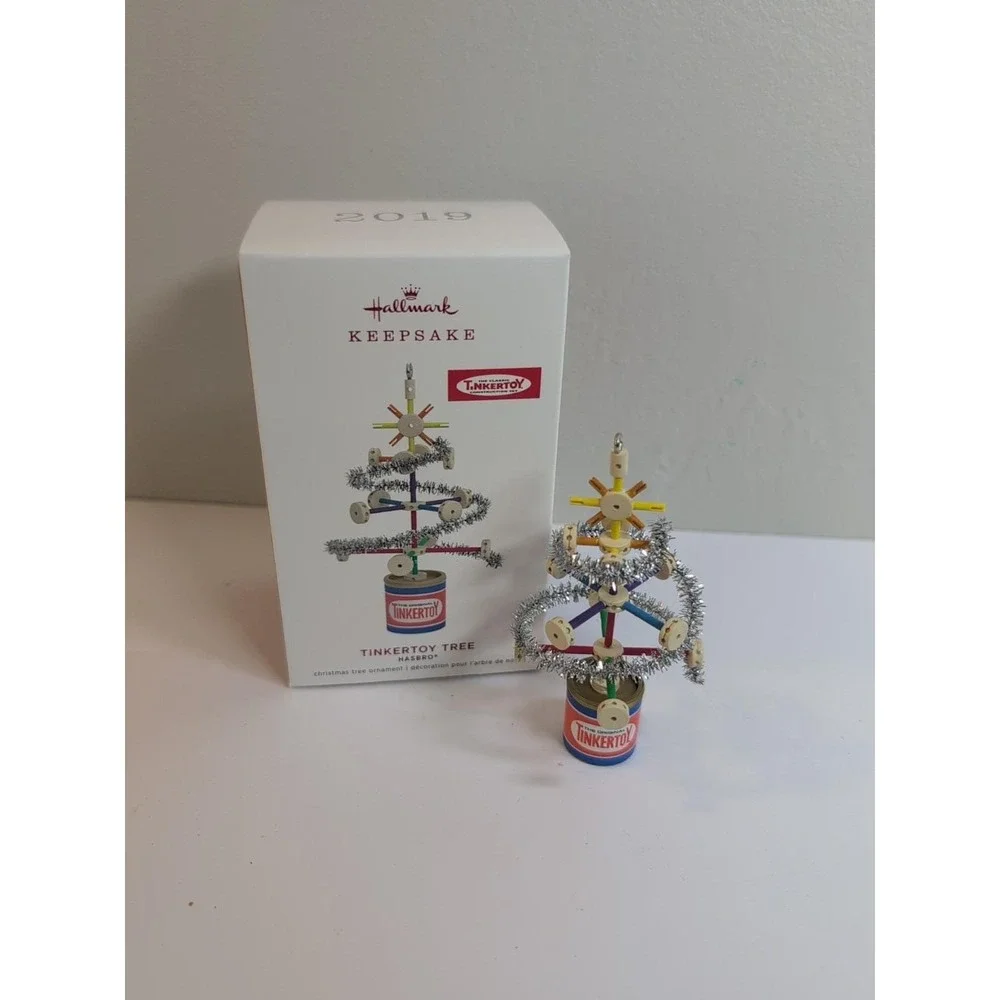 Hallmark 2019 Tinkertoy Tree Hasbro Tinsel Retro Christmas Keepsake Ornament NEW