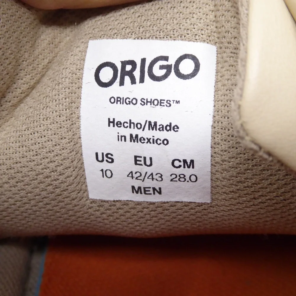 Origo Men Everyday Sneakers Latte Beige Leather Barefoot Minimalist Low Top 10