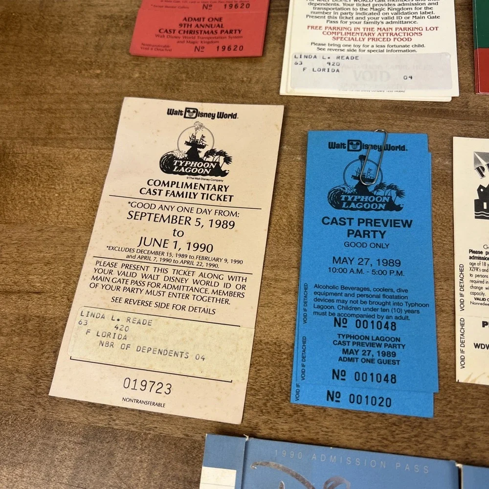 Vintage‎ Disneyland/Disney World Employee Cast Member Admission Pass & More!