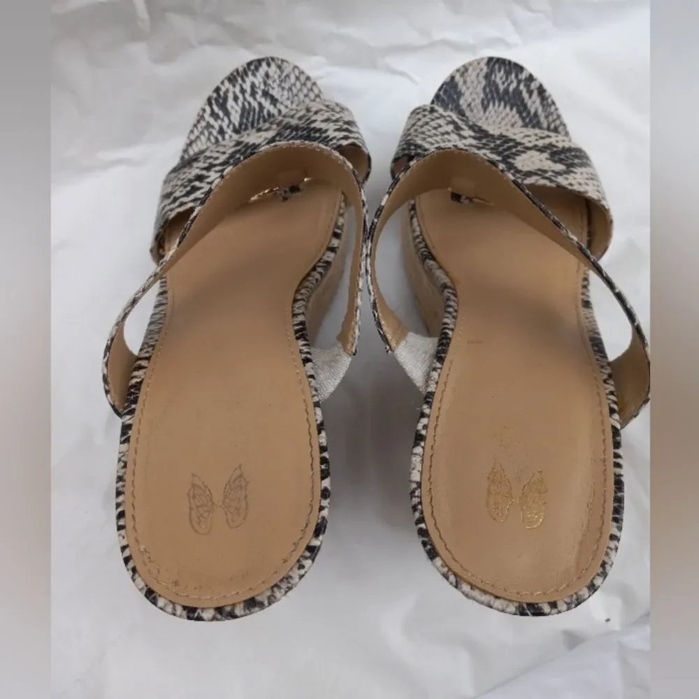 Victoria's Secret Spadrille Wedges Slip In Snakeskin Size 8.5 B