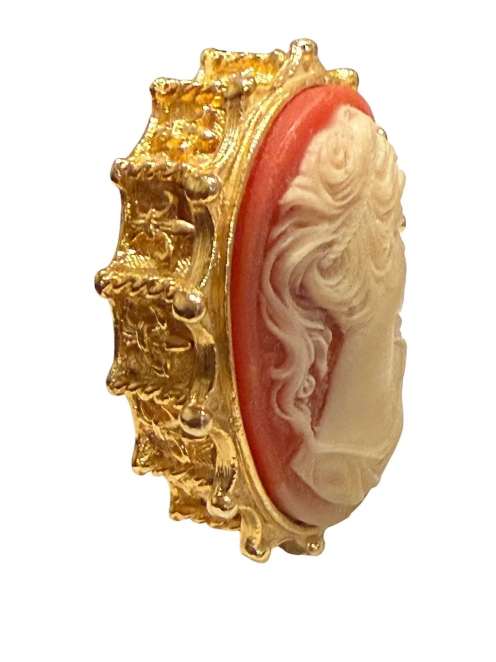 Vintage coral circa ornate