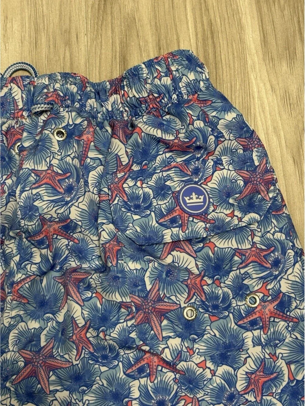 Peter Millar Swim Trunks Men's Small Mesh Lined Pocket Fish Bones Preppy Pool
