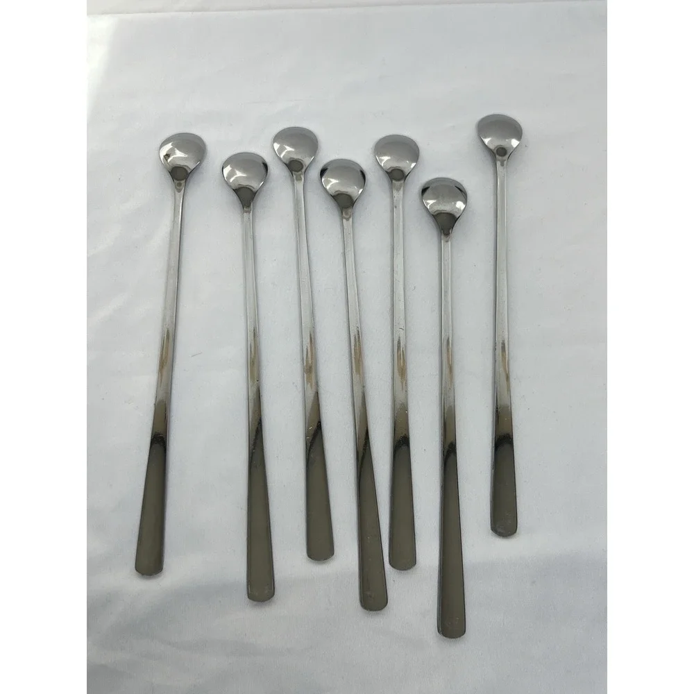 10.5-Inch Stainless‎ Steel Spoons- Ice Tea Spoons-Ice Cream Spoon- Mixed Drinks