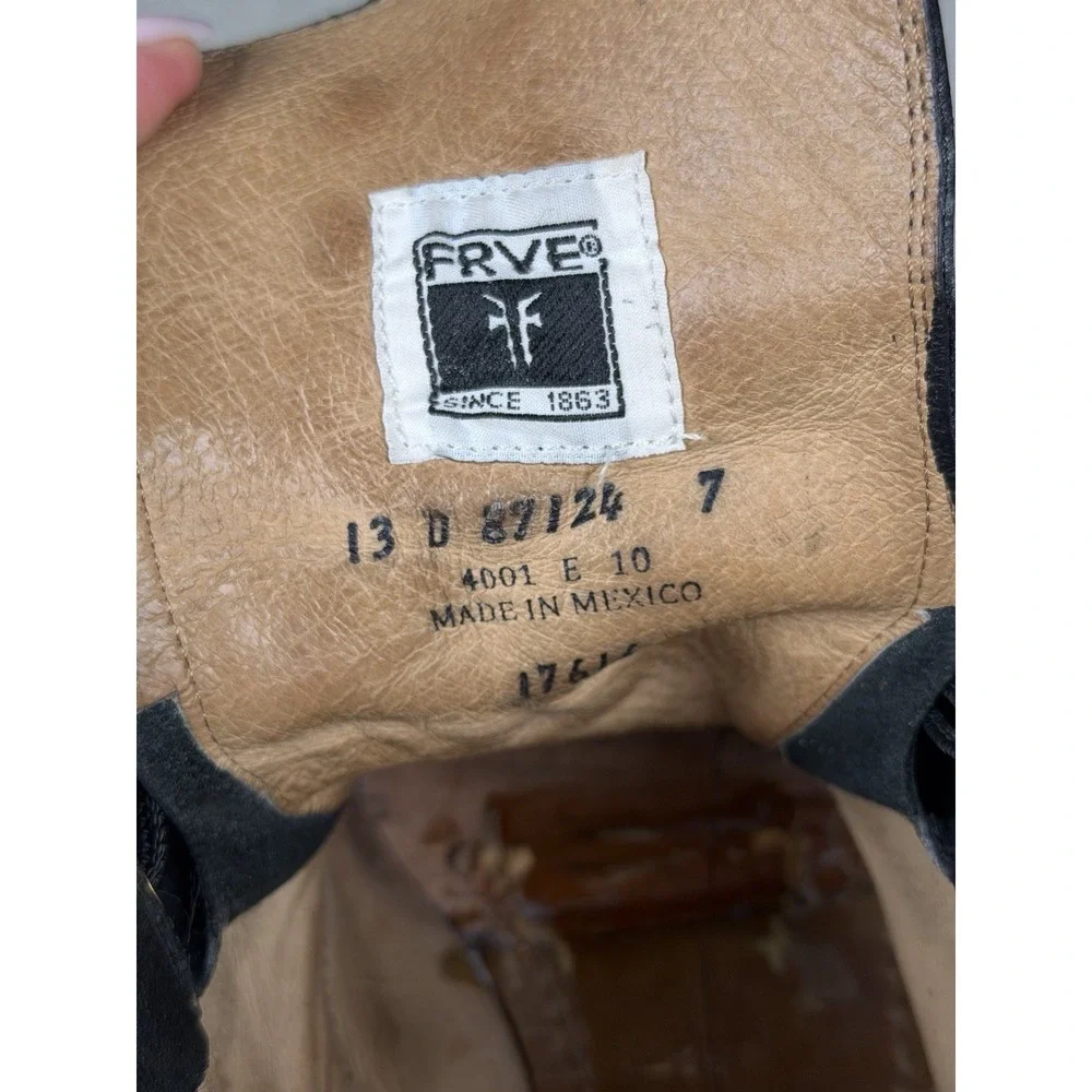 Frye James 87124 Lace Up Men's Sz 13 D Black Leather Casual Dress Boots