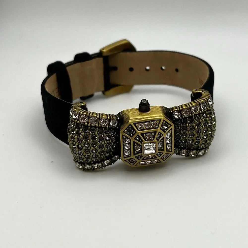 Heidi Daus Clear Swarovski Crystal‎ Bow Wristwatch - Needs Battery