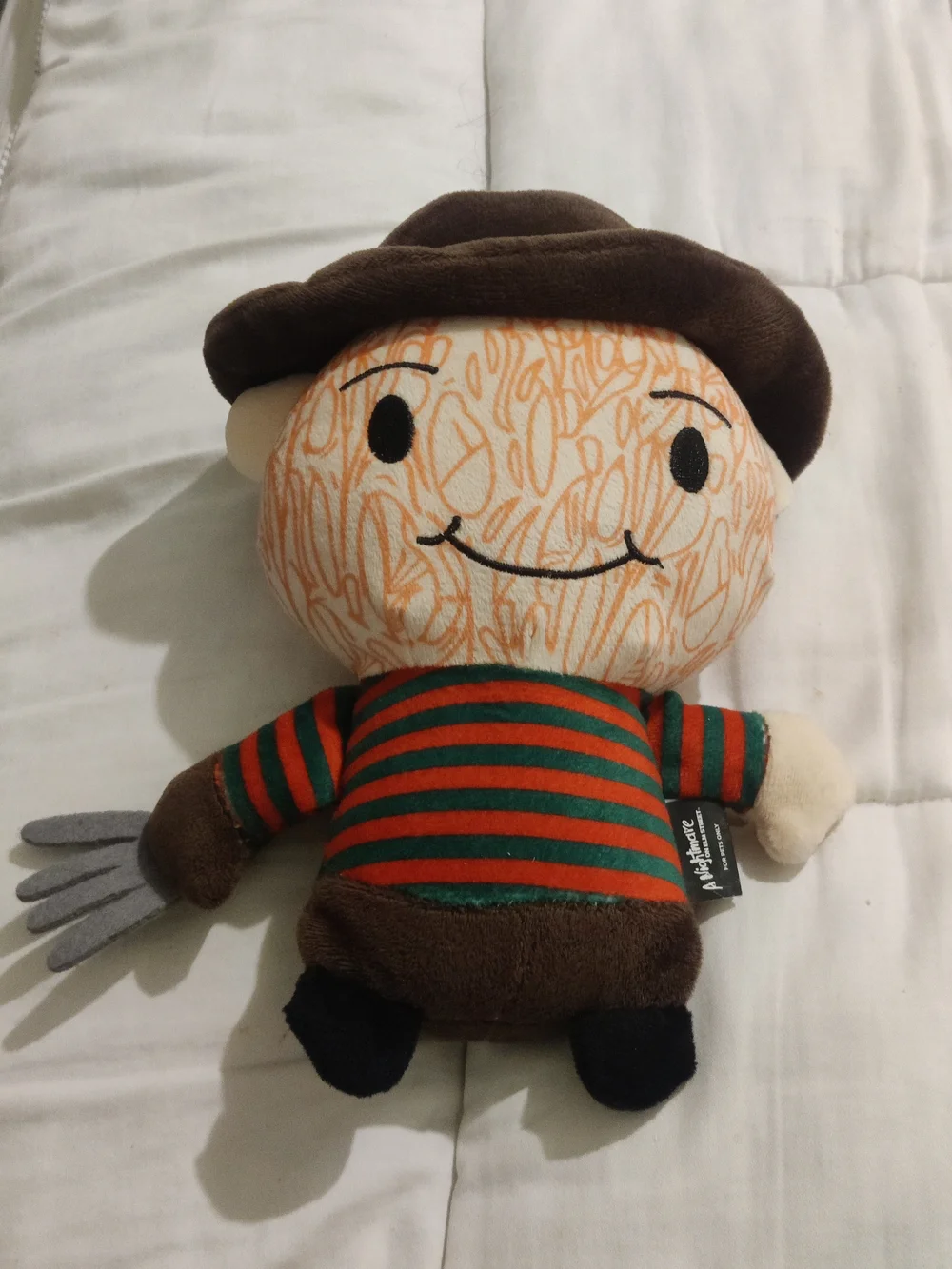 Freddy Krueger Nightmare On Elm Street Plush Striped Green & Red Plush Dog Toy