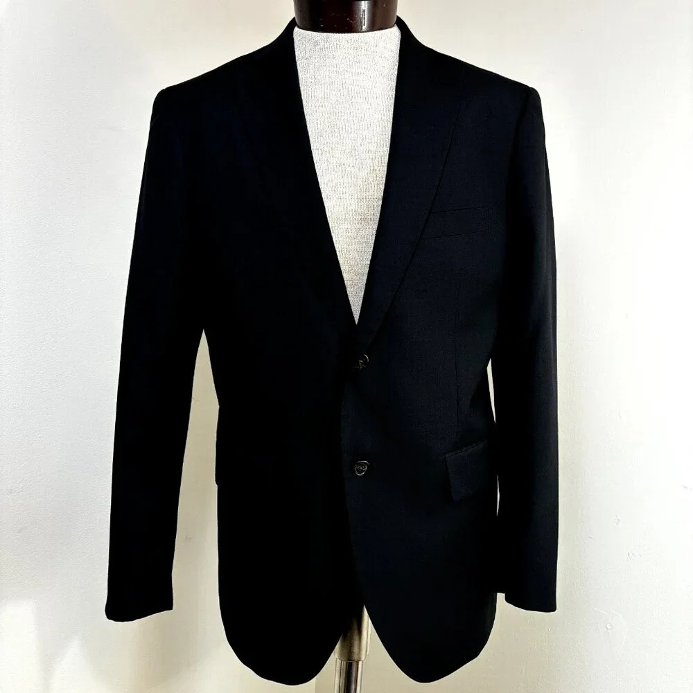 Stile Benetton Sport Coat Blazer 50 EU/40-41 US Wool‎ Blend Slim Fit Suit Jacket