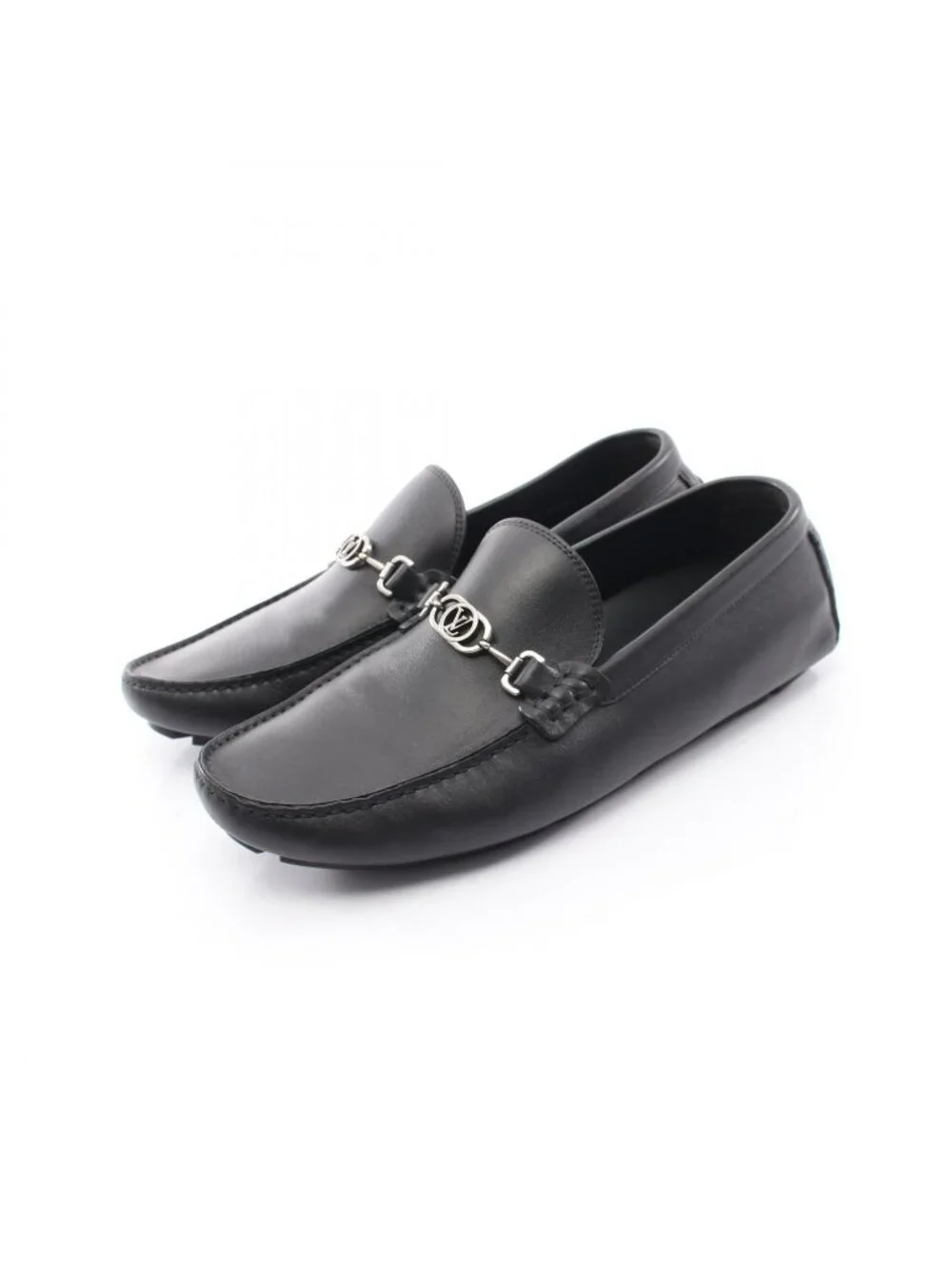 Louis Vuitton Shoes LV Driver Line Black Leather Driving