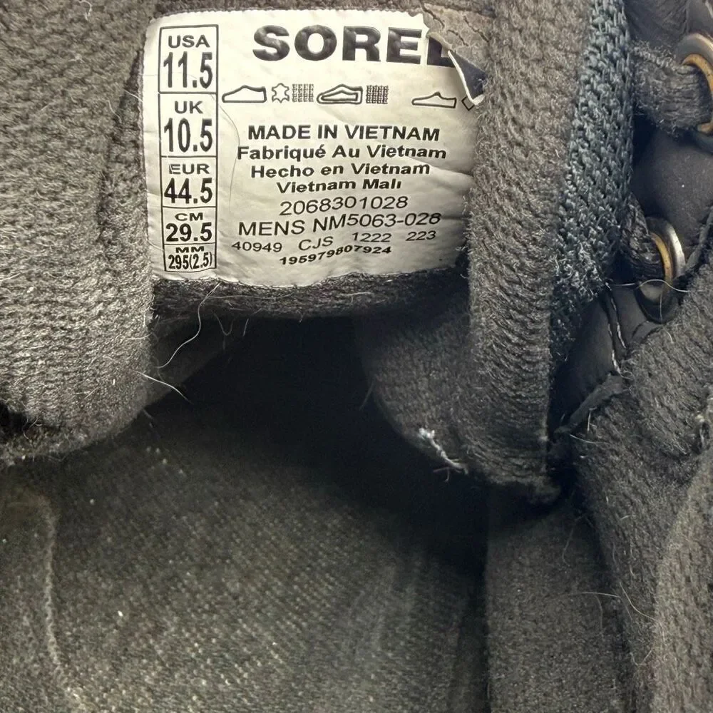 Sorel Men's Explorer Next Sneaker Mid Waterproof Shoes in a Grey and Black - US