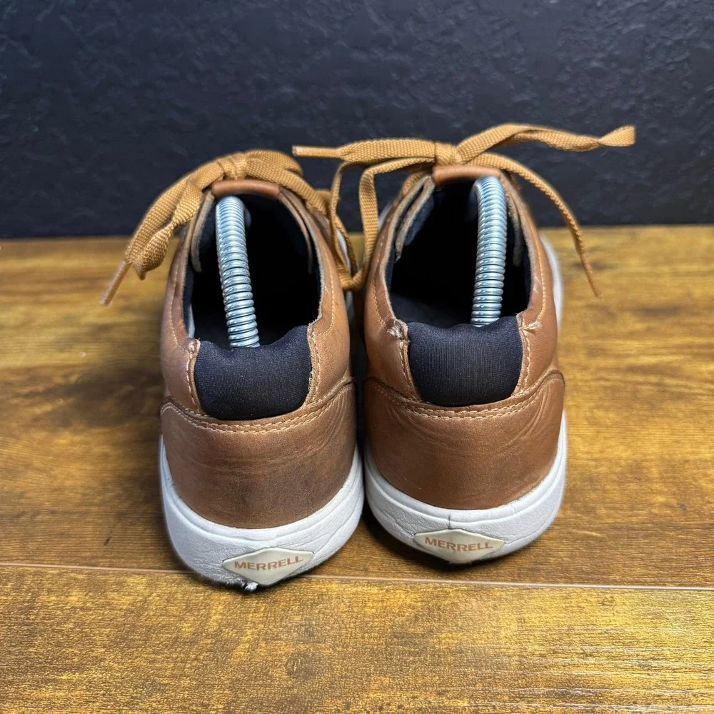 Merrell Barkley J32949 Brown Leather Lifestyle Sneakers‎ Mens Size 8 US 41.5 EU