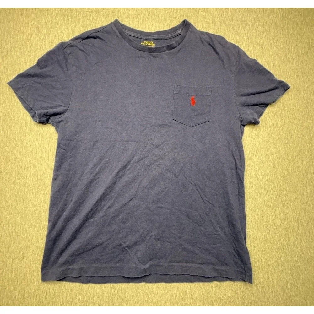 Polo Ralph Lauren Shirt Mens SMALL Blue PRL Pony Embroidery Pocket