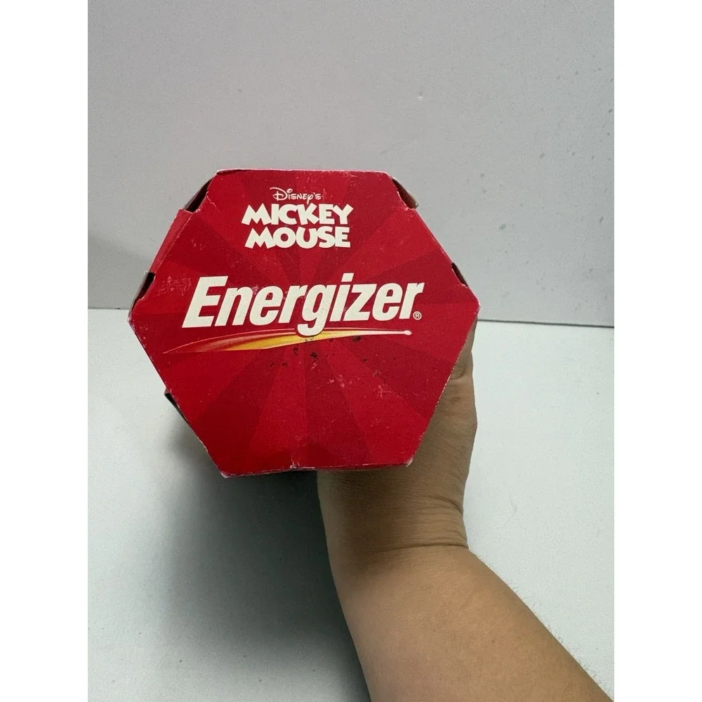 Vtg 2000 Disney Mickey Mouse‎ Christmas Ornament Blown Glass Energizer Giveaway