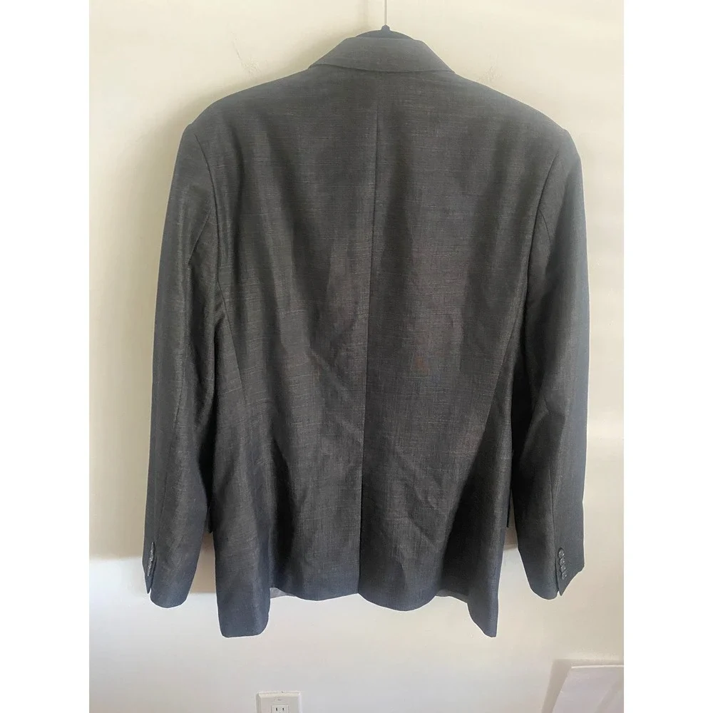 Perry Ellis Men's Slim‎ Fit Dark Gray Textured Blazer Sport Coat