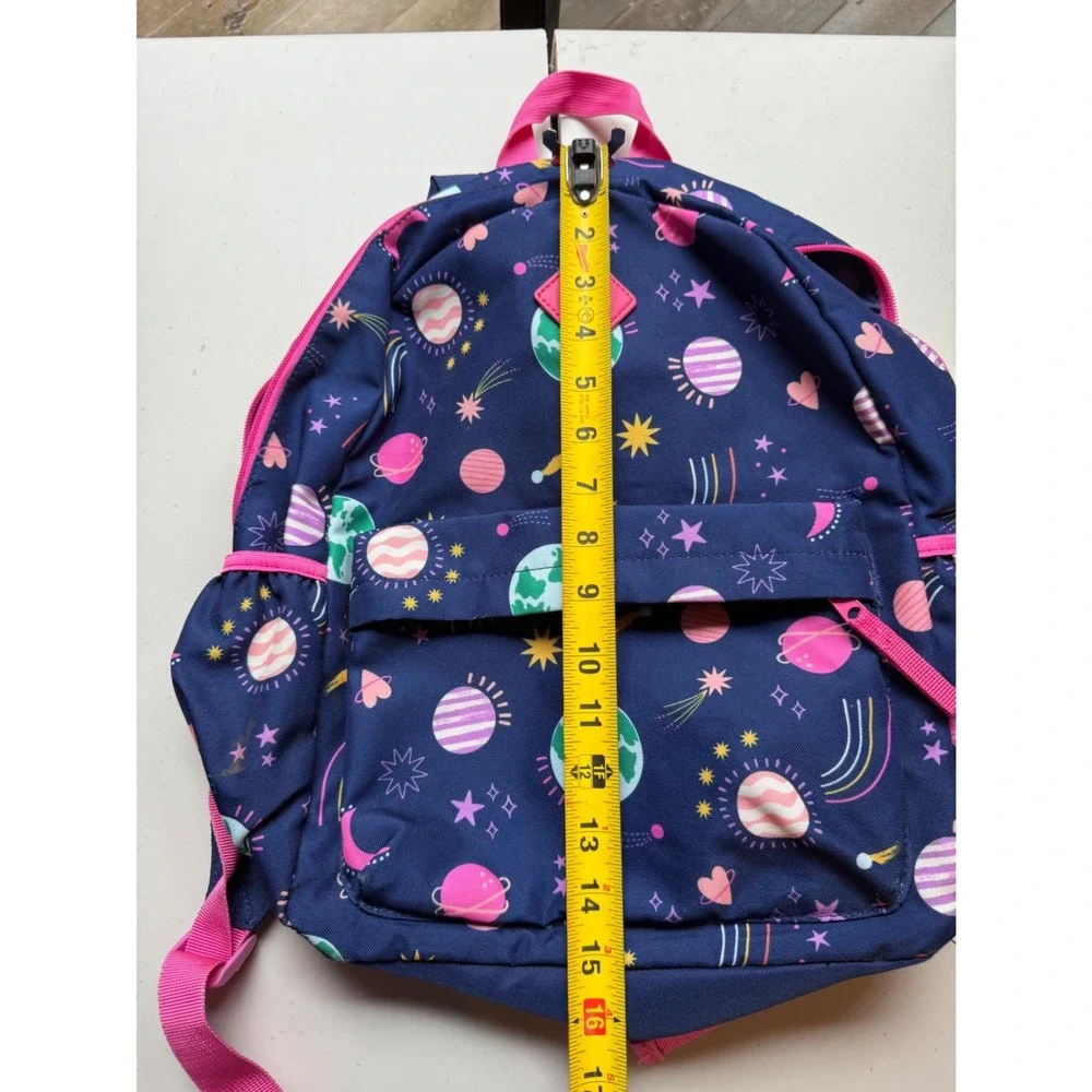 Kids Backpack‎ Space Planets Stars Blue Pink Toddler Preschool Bag