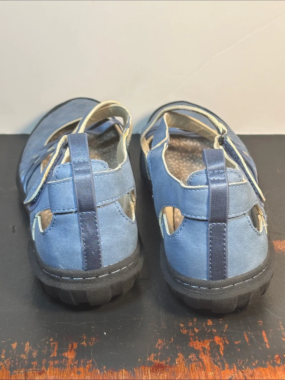 JBU by Jambu Nicole Women's Blue Cross-Strap Comfort Flats