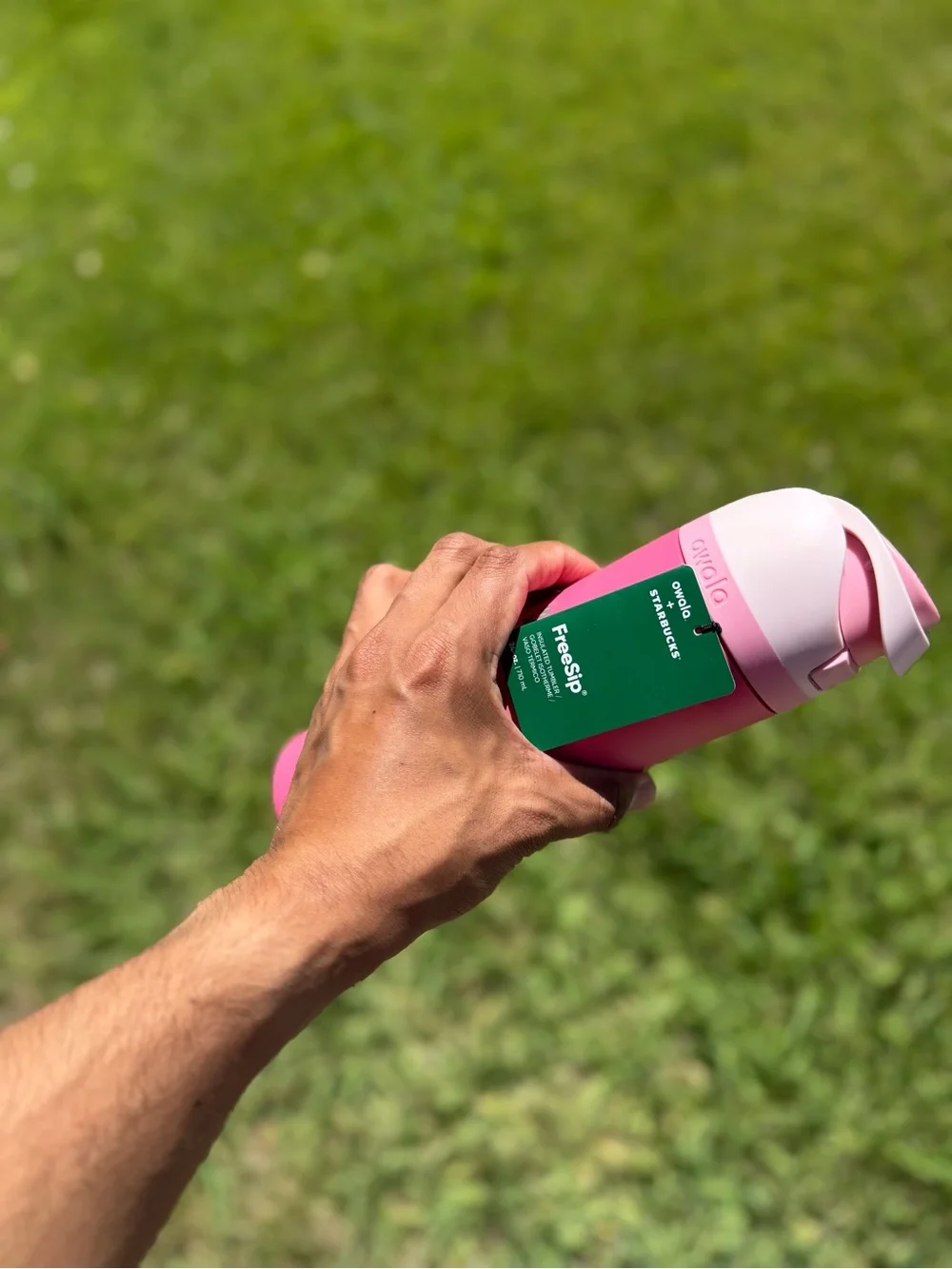Owalo + Starbucks Pink Insulated Travel Bottle