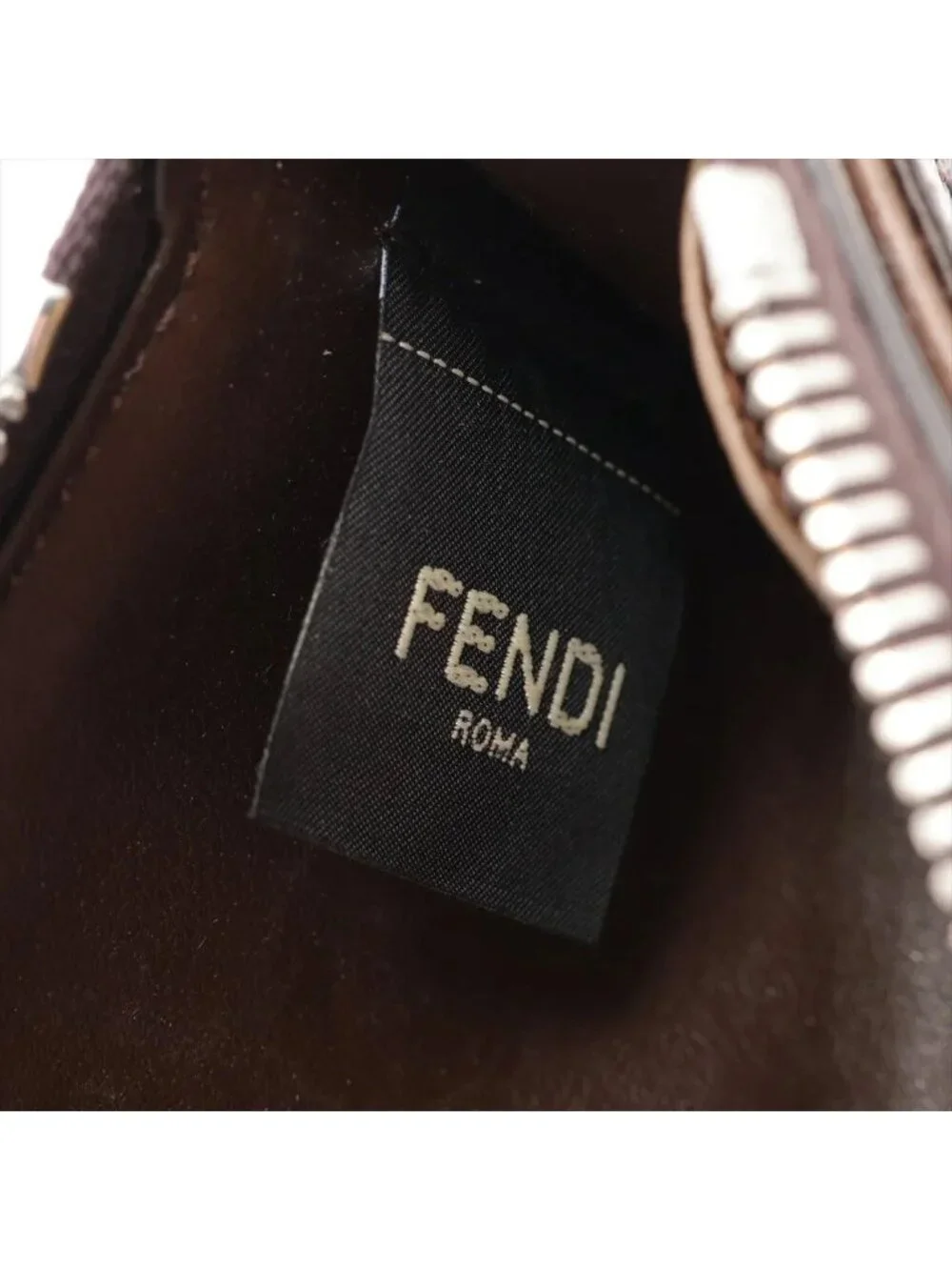 Fendi Zucca Roma Leather Coin Purse Compact
