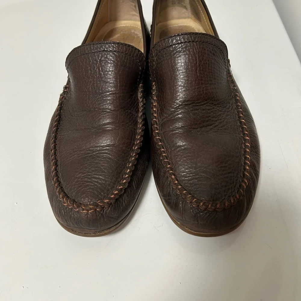 Frye Dark‎ Brown Leather Slip-On Loafers