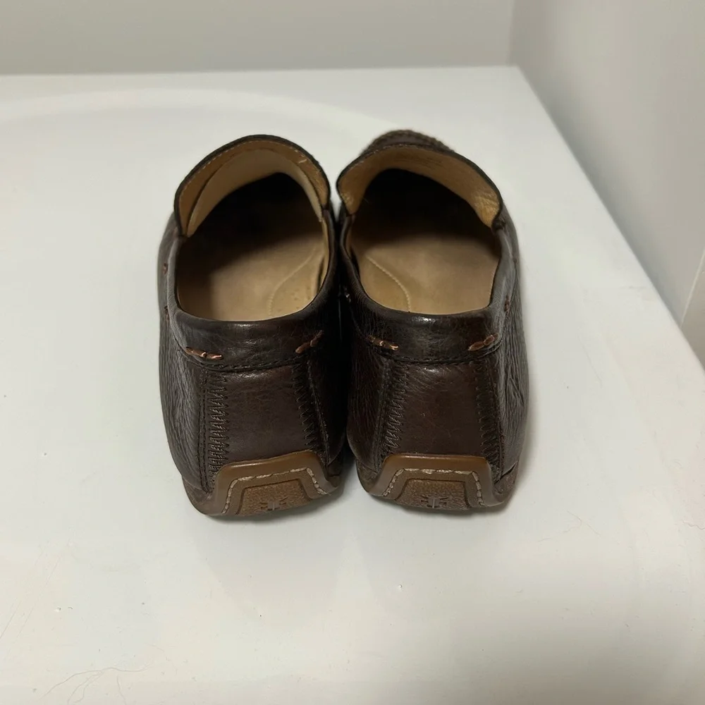 Frye Dark‎ Brown Leather Slip-On Loafers