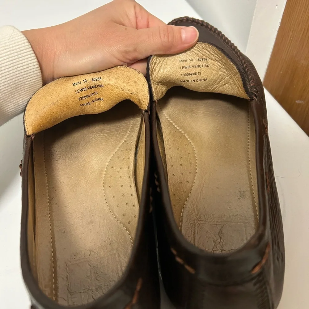 Frye Dark‎ Brown Leather Slip-On Loafers