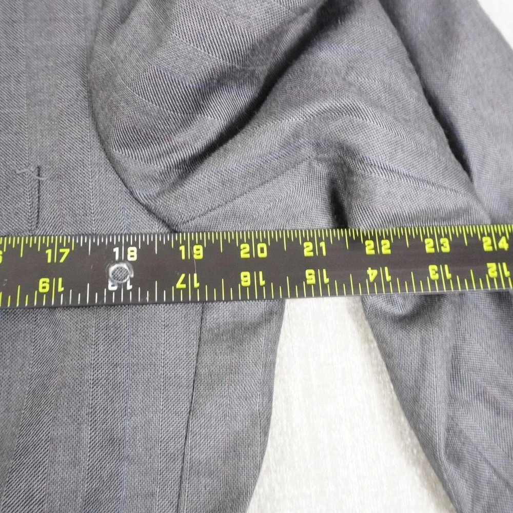 Rafael Mens Grey Vintage Wool Double Breasted Blazer Sport Coat Size 39R