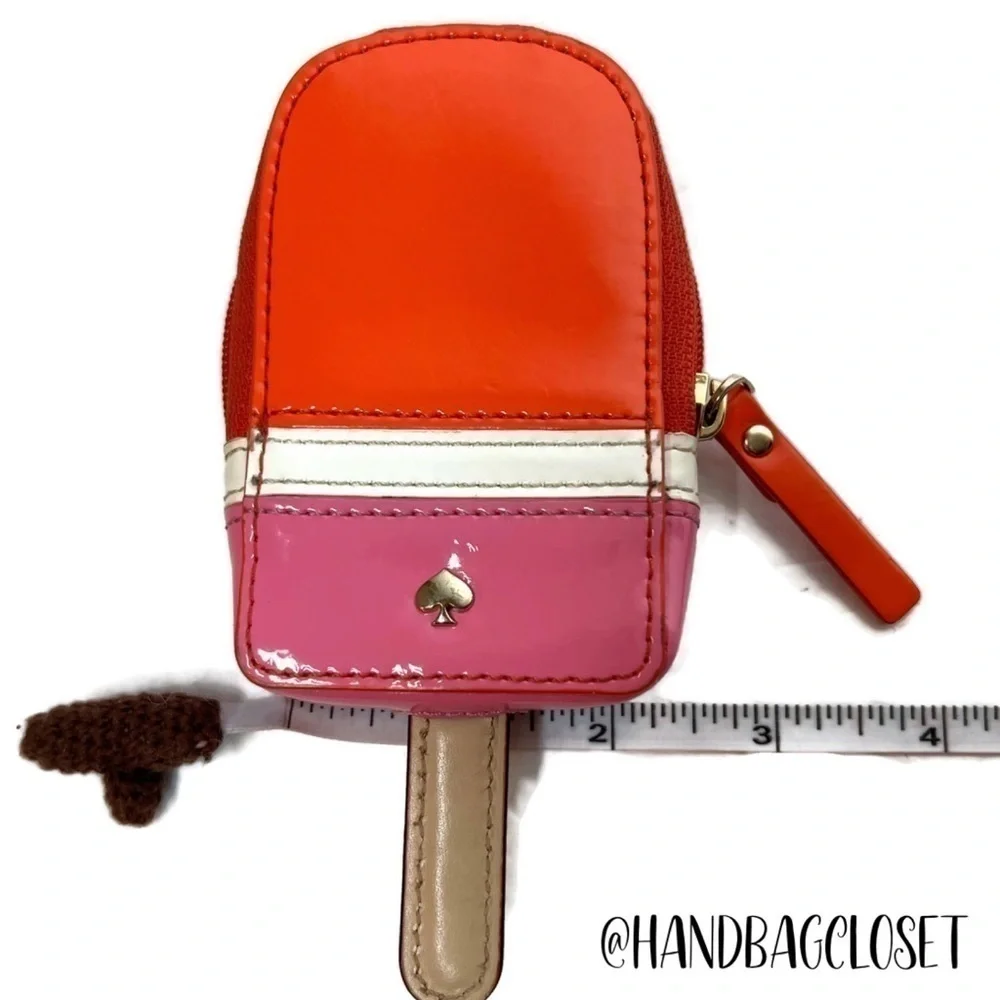 Kate Spade Popsicle Orange Pink White Coin Bag Purse Novelty