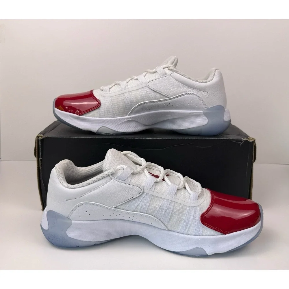 Air Jordan 11 CMFT‎ Low Sneakers Men's Size 11 White/ Gym Red-Black DN4180-116