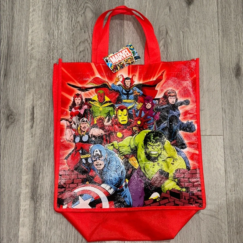 Marvel Red Superhero Tote Bag nwt